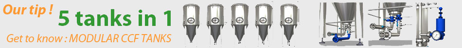 Modular beer fermentation tanks - five types of beer fermentors in one tank