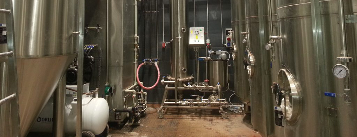 Beer production tanks for breweries