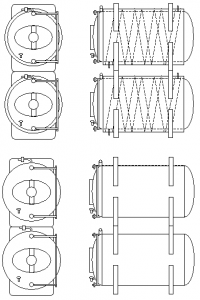 Horizontal bright beer tanks