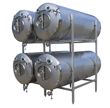 Pressure cylindrical BBT tanks without insulation, horizontal